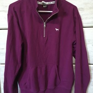 Pink Victoria’s Secret quarter zip up sweatshirt